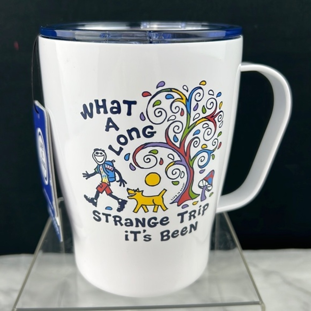 Life Is Good, ‘Long Strange Trip’ , Insulated mug. 18oz. NWT Last one!